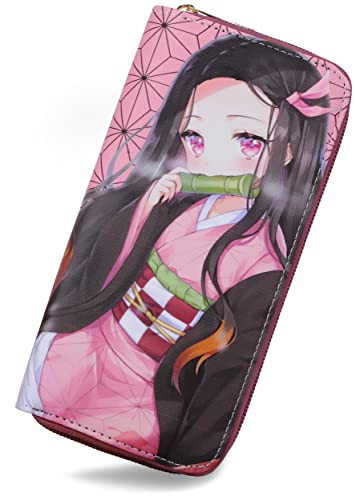 Portefeuille Nezuko Kamado en cuir synthétique idéal pour les sorties manga