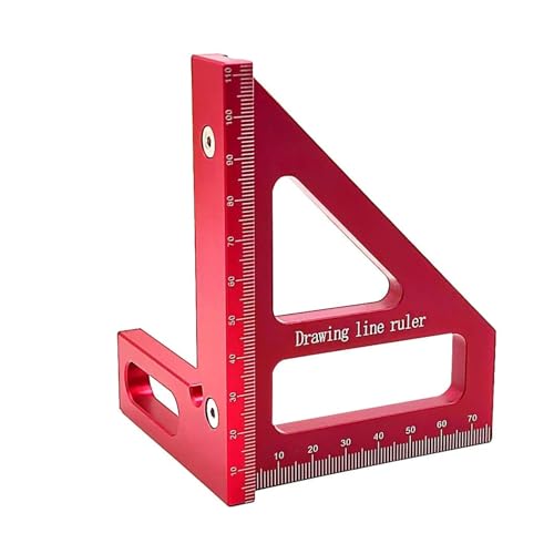 Aluminum Alloy Triangle Ruler 45°/90° Protractor - 3D Multi Angle Layout Measuring Tools