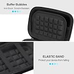 Lacdo Hard Drive Carrying Case for Seagate Portable/One Touch, WD Elements/My Passport, Toshiba Canvio Basics/Flex Portable External Hard Drive HDD Case 1TB 2TB 4TB 5TB 6TB Shockproof Travel Bag,Black