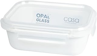 Opal Glass 21oz Rectangular Food Storage - Transparent Lid