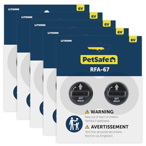 PetSafe RFA-67 6V Replacement Battery 10-Battery Bundle - Reliable Lithium Cell Batteries - Waterproof & Weather Ready Replacement Power Source for Compatible Fences & Collars