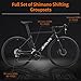 SAVADECK Carbon Disc Road Bike, Integrated Design Racing Bicycle Carbon Frame Carbon Fork with Shimano SORA R3000 Derailleur System 18 Speed Disc Brake Road Bike for Men or Women(Black,54cm)