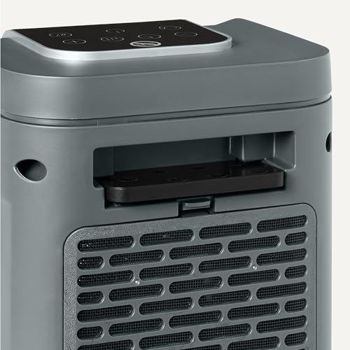 Amazonベーシック 電気ヒーター 小型セラミックファンヒーター PTC 暖房 2秒速暖 70度首振り 省エネ 1200W 高さ26cm グレー の商品画像 3