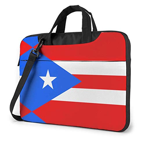 Preisvergleich Produktbild Puerto Rico Flagge Laptoptasche Umhängetasche Computertasche Aktentasche geneigte Umhängetasche
