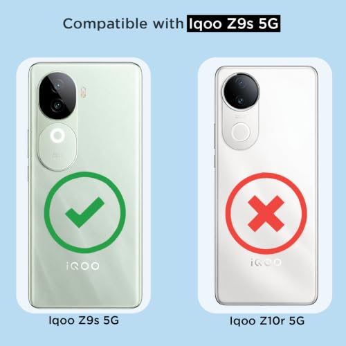 Image of Outlouders Back Cover for iQOO Z9s 5G / Vivo V40e 5G 5G Clear Transparent PC + TPU Bumper Case with Raised Edges for Shockproof Protection (Transparent)