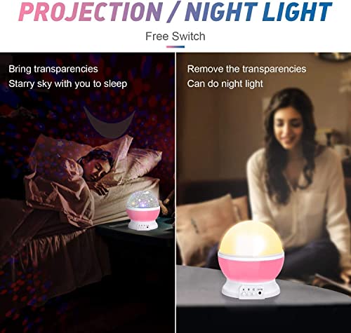 Image of Star Night Light, 360-Degree Rotating Star Projector, Desk Lamp 4 LEDs 8 Colors Changing with USB Cable, Best for Children Baby Bedroom and Party Decorations
