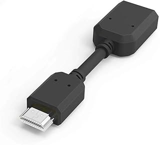 كيبل وصلة 4K HDMI ذكر الى HDMI انثى - محول مرن عالي السرعة مطلي بالذهب بطول 10 سم للتلفزيون المثبت على الحائط وعصي البث واللابتوب والشاشات (1)