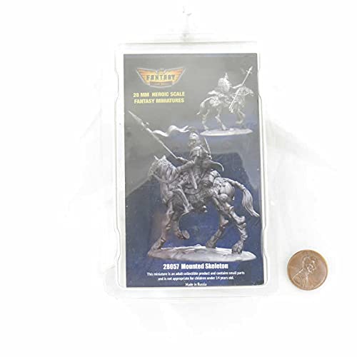 Miniatura Warrior Esqueleto Montado Kit 28mm Escala Heroica miniatura 3