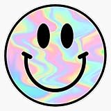 Trippy Smile Face Vinyl Waterproof Sticker Decal Car Laptop Wall Window Bumper Sticker 5'