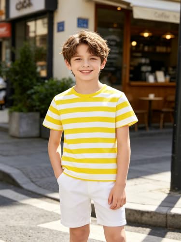 Image of Magic Park 6M-14Y Kid Striped T-Shirt Boys Cotton Tee Basic Top