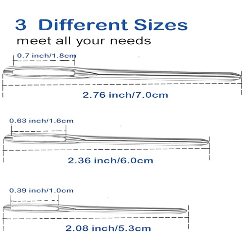 Image of Large-Eye Blunt Needles, Sewing Needles, Stainless Steel Embroidery Thread Needle, Handmade Yarn Knitting Needles Leather Needle, Suitable for Crochet Project. (15 PCS)