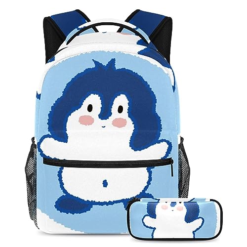 Sac à dos pingouin léger et résistant avec sa trousse assortie