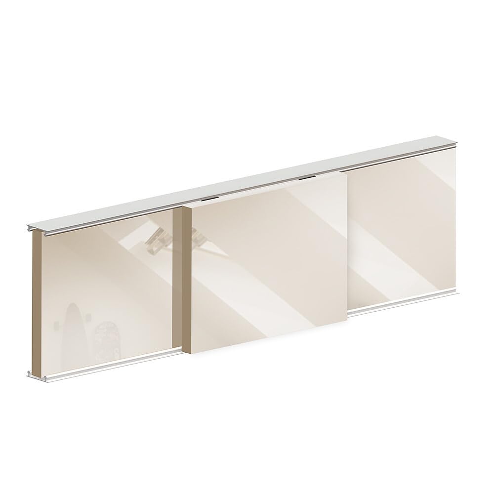 Système coulissant SLID'UP 130 pour 2 ou 3 portes de placard - rail 1,94 m - 70 kg