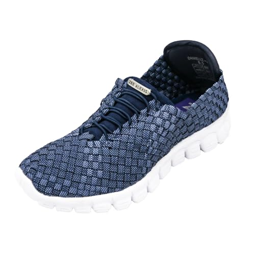 Image of Zee Alexis Women's Danielle Sneakers | Breathable Lightweight Flexible Casual Comfortable Slip-On No-Tie Elastic Laces Woven Shoes