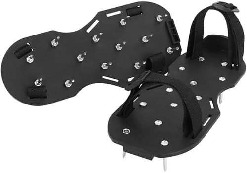M.J COMFY-LIFE Spiked Aerator Shoes for Lawn & Garden – 30cm Nail Studded Soles with Adjustable Straps, Spike Shoes for Self Levelling Floors, Aerator Shoes for Yard & Lawn Care