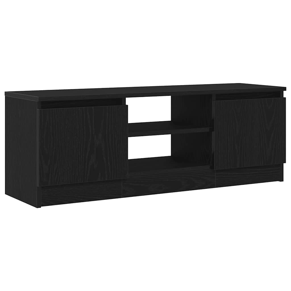 vidaXL Mobile Porta TV Rovere Nero 102x30x36 cm in Legno Multistrato, mobiletto, mobiletto HiFi, Mobile per dispositivi multimediali, Supporto TV