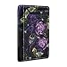 Purple Rose Flowers Slim Minimalist Wallets Rfid Blocking Card Wallets PU Leather Front Pocket Wallets for Men Women