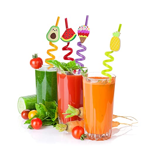 Crazy Straws Silly Straws Plastic Straws Reusable 30 Pcs Fun Straws For Summer Party Favors For Kids - 10 Styles #TOP1