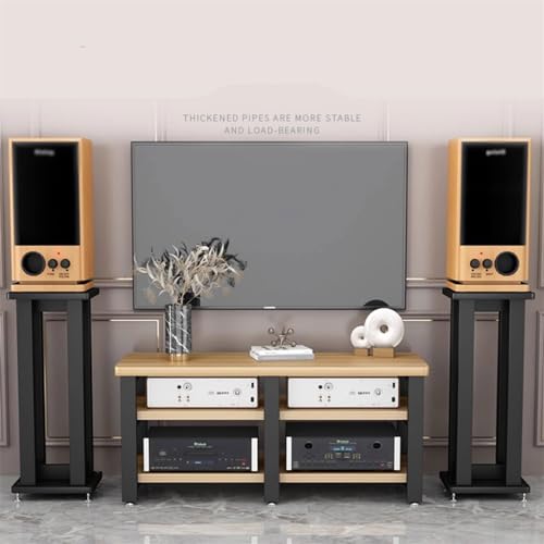 Soporte de altavoz de suelo en metal de 40 cm para equipos de sonido en casa 5