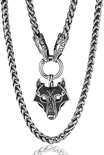 ChainsPro Men Norse Viking Necklace,Amulet Talisman Jewellery for Man (Gift Wrapped)