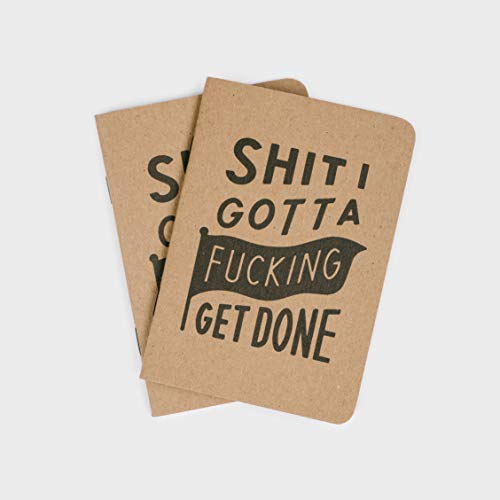 Sh*t I Gotta F**King Get Done Notebooks (2-Pack) - Todo List Notepad