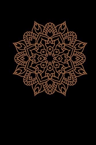 Black notebook with gold mandala 6�hx9�h: Journal | Diary | Undated planner | For adult and teen | 120 pages | Soft cover