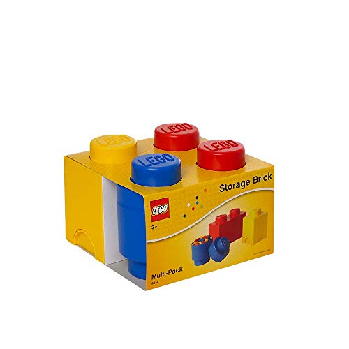 Room Copenhagen 40140001 Multipack de Ladrillos de Almacenamiento de Lego, pequeño. Cajas de almacenaje apilables. Conjunto de 3 Piezas, Multicolor, One Size, 3