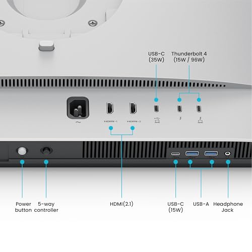 Image of BenQ MA270S 27 inch 5K 5120x2880 Nano Gloss Monitor for Mac Creators, Dual Thunderbolt 4 96W /15W, Mac Color, Daisy Chain, KVM, Brightness & Volume Control on Mac, Height & Tilt Adjustment, P3 Color Gamut