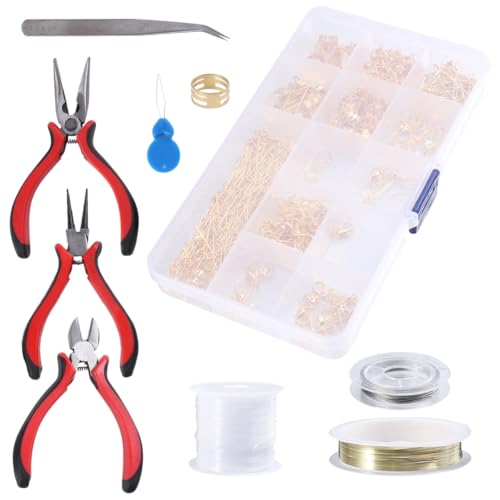 Anillas y alicates en caja organizada para crear bisutería con este kit de 768 piezas