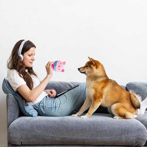 Image of PremiumAV Dog Squeaky Toys - Soft, Skin-Friendly Chew Toys with Vibrant Colors & Durable Squeaky Mechanism, Interactive Dog & Cat Toys for Playtime