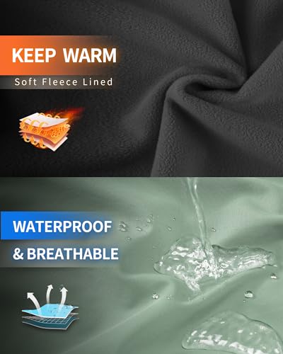 Outdoor Ventures Jacke Damen Wasserdichte Atmungsaktiv Softshelljacke - Übergangsjacke Winddichte Regenjacke Funktionsjacke mit Kapuze Eisgrün 3XL