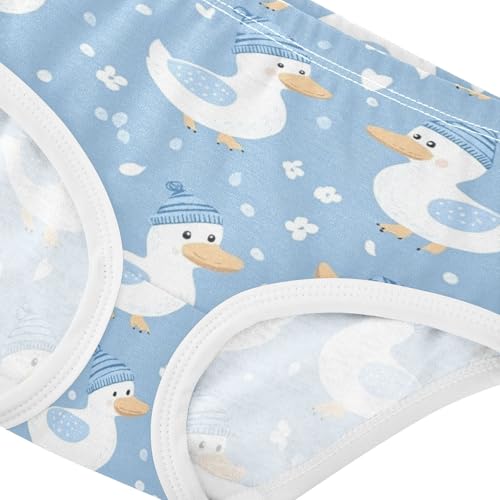 Ducks Wearing Hats Girls' Underwear Cotton Cute Girls Briefs Soft Toddler Underwear 2T4