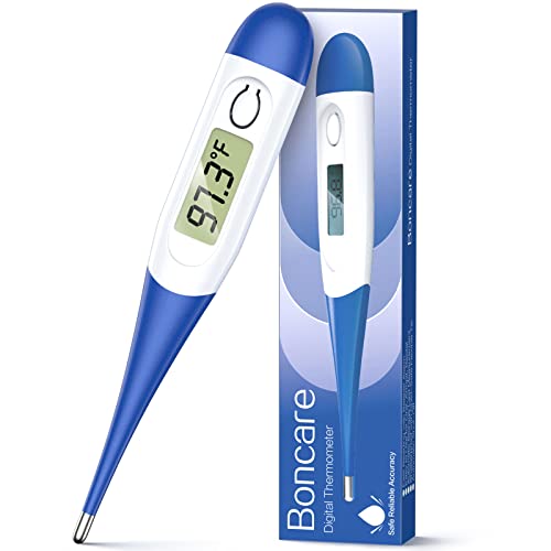 Boncare 10 Second Thermometer for Adults - Fast Reading, Accurate Fever Thermometer, Basal Digital Thermometer