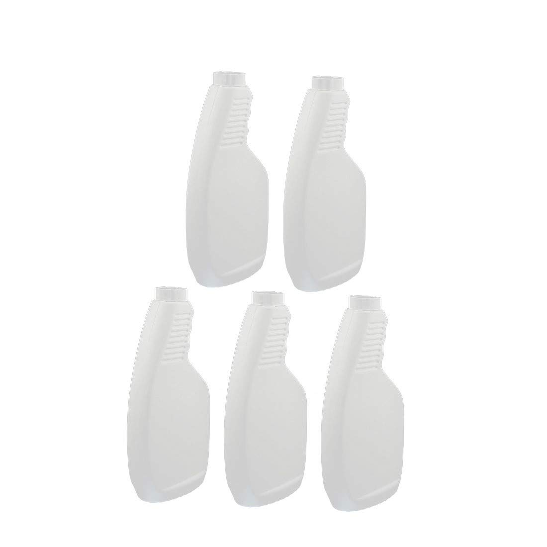 New Lon0167 5PCS 500ml Household Plastic Flat Shaped Water Bottle Thicken White(5 STÜCKE 500 ml Haushalt Kunststoff Flache Wasser alko-hol Flasche Verdicken Weiß