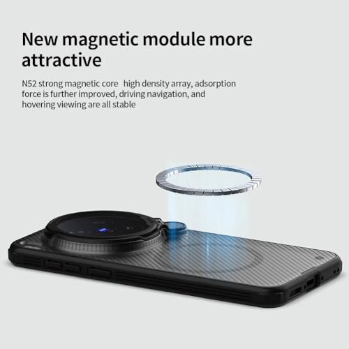 Image of Nillkin Case for Vivo X300 (6.31 inch Inch) CamShield Prop Magnetic Flip Style Transparent Lens Camera Protect Mobile Holder TPU + PC Transparent Black Color