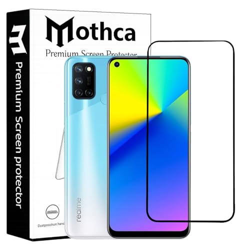 Image of Mothca Military-Grade Tempered Glass for Realme Narzo 50 4G / 7i / 8i / Oppo A55 / A54 / A53 with Edge to Edge Coverage - Case Friendly & Bubble-Free Installation Kit