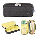 brunch brother Daily Pocket Charcoal Pencil Case, Ample Storage Pencil Pouch with Simple Design and Large Capacity, Perfect for Students and Professionals Seeking Organization and Style