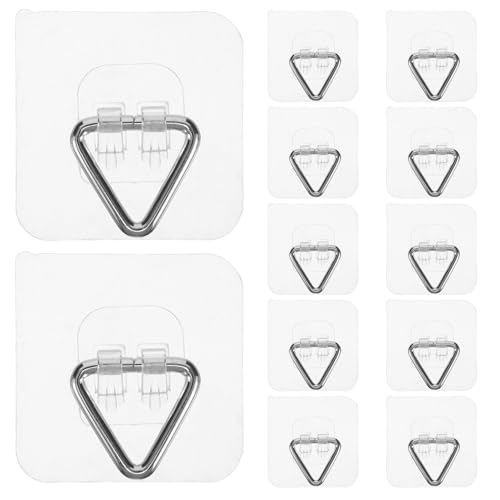 SAFIGLE 20個透明ウォールプレートホルダー 耐荷重 の重厚設計 粘着式目立たない装飾用フック 壁掛けアート 写真額縁 収納に