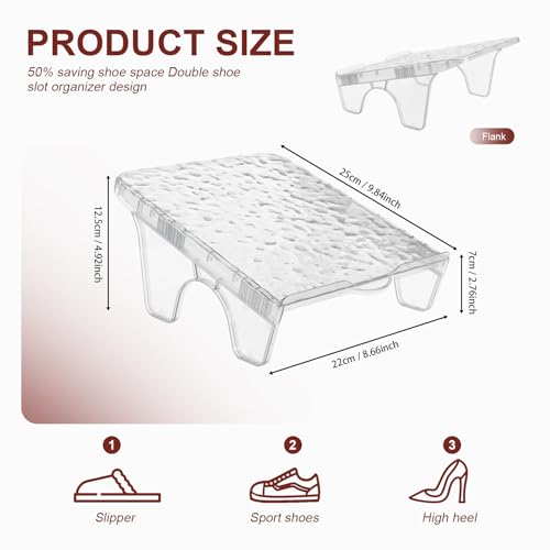 Étagère à chaussures double couche : meuble rangement modulaire entrée gain de place - 8