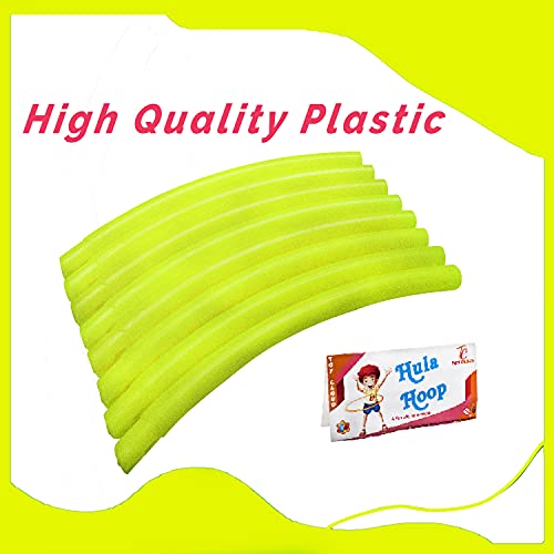 Image of Toy Cloud Octa Design 8 Inter-lockable Pieces Adjustable Hula Hoop for Adults Exercise (4 Size, 18-29 Inch, Fluorescent)