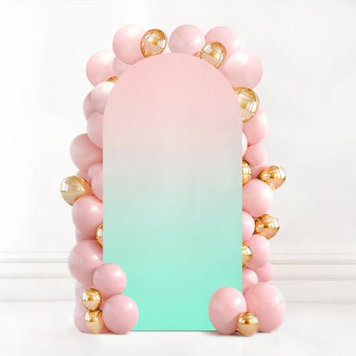 6.6FT Wedding Arch Backdrop Cover Pastel Summer Springtime Ombre Pink