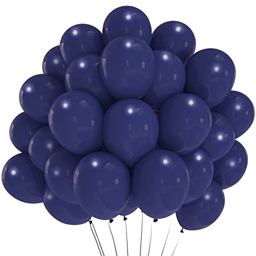 DAZAKA Ballons Anniversaire Bleu Marine | Ballon Bleu Nuit | Ballon Bleu Roi | 50 Pièces - 12' 30 cm - LATEX NATUREL Biodégradable | Décoration pour Anniversaire, Baptême, Fete