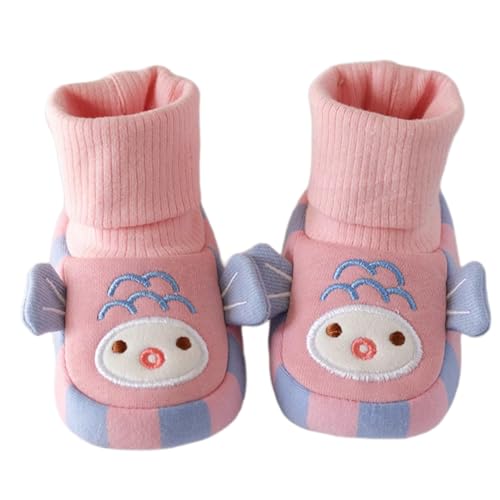 Infant Baby's Cute Cartoon Crawling Booties Shoes for 0-12 Months, Non-Slip Soft Shoe Socks Stay-On Baby Footwear