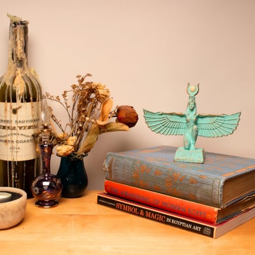 Estatua de la Diosa Isis Egipcia en Patina miniatura 2
