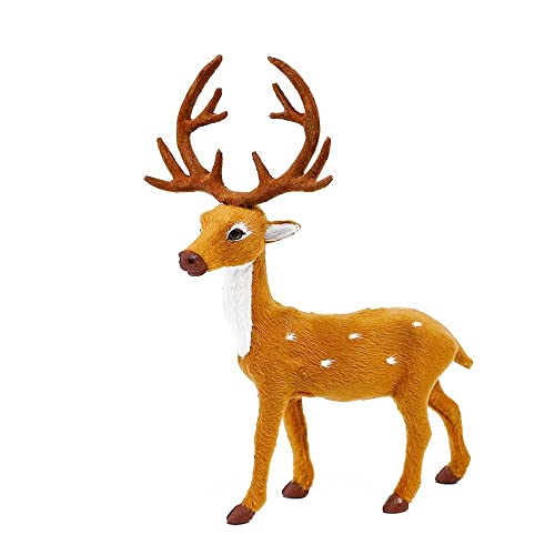 Christmas Standing Reindeer Simulation Deer Christmas Decoration Reindeer Ornament Table Decor Home Decoration(30CM/11.81inch)
