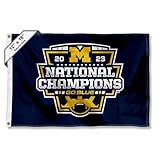 College Flags & Banners Co. Michigan Team University Wolverines Football 2023 CFP National Champions Boat and Golf Cart Flag