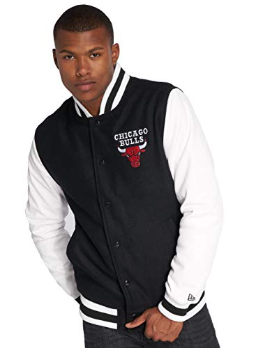 New Era Herren College Jacke NBA Contrast Chicago Bulls schwarz XL