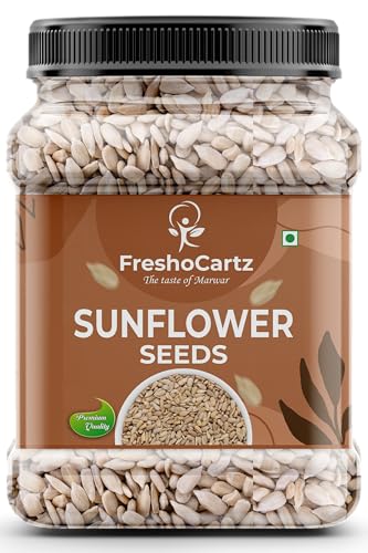 FreshoCartz Premium 500gm Raw Sunflower Seeds For Eating | Jar Pack for Snacking & Cooking