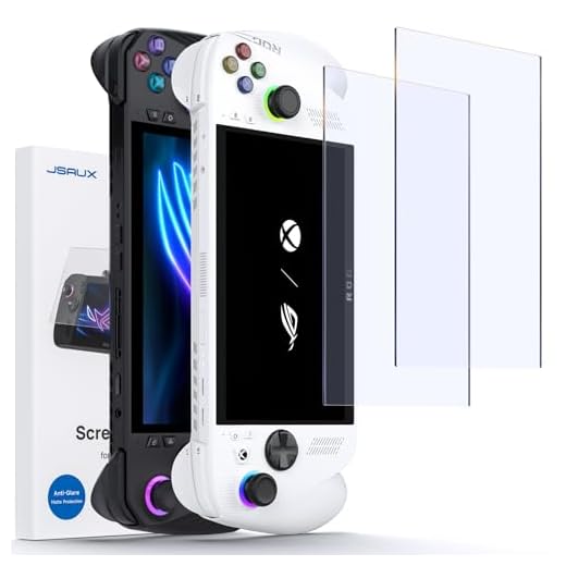 JSAUX Displayschutzfolie für ROG Ally 2er-Pack, Anti-Glare 9H Härte Gehärtetem Glas Displayschutzfolie mit Führungsrahmen, 7 Zoll Anti-Scratch Schutzfolie Kompatibel mit ASUS ROG Ally/ROG Ally X 2024