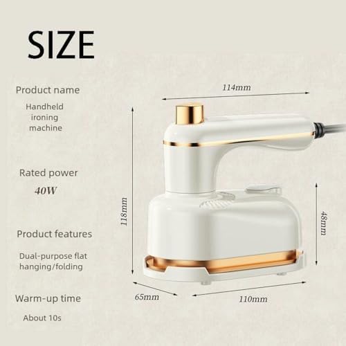 Portable Handheld Steam Iron, 2-in-1 Cact Travel Steamer for Clothes – Compact Mini Iron for Dorm, Travel, Sewing, Fast Heating, Easy to Use